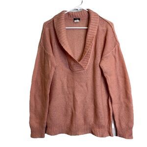 J. Crew Sweater Sz L Women's Pink Mohair Wool Blend Hippie Cottagecore Boho